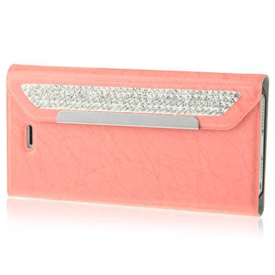 Wallet Style Diamond Encrusted Roots Texture Horizontal Flip Leather Case for iPhone 5 & 5s & SE & SE