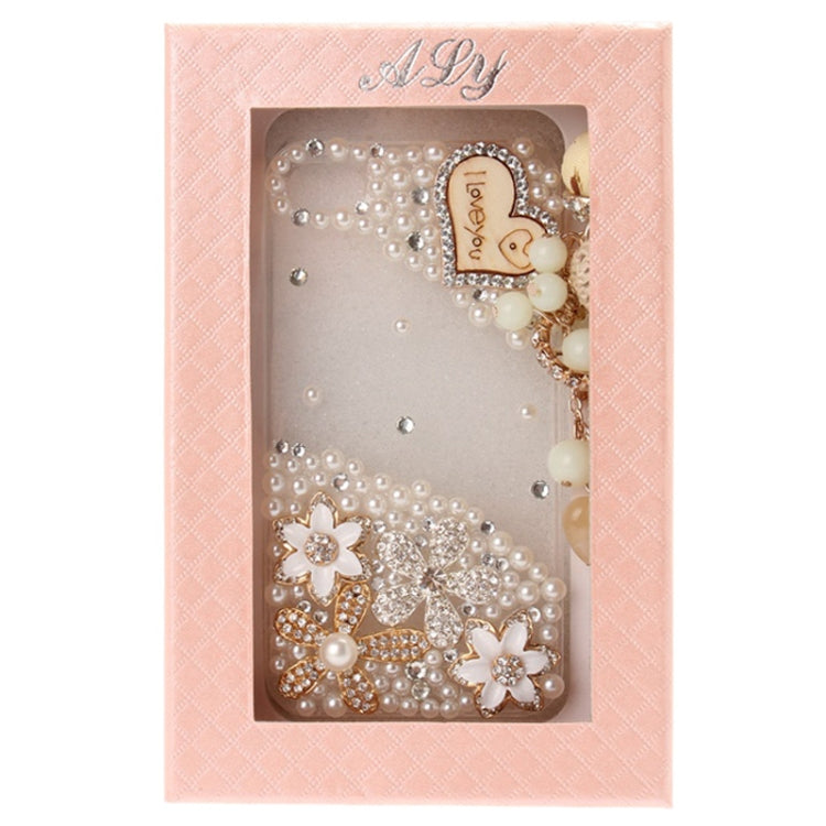 DIY Heart Pattern Diamond Encrusted Crystal Case for iPhone 5 & 5s & SE