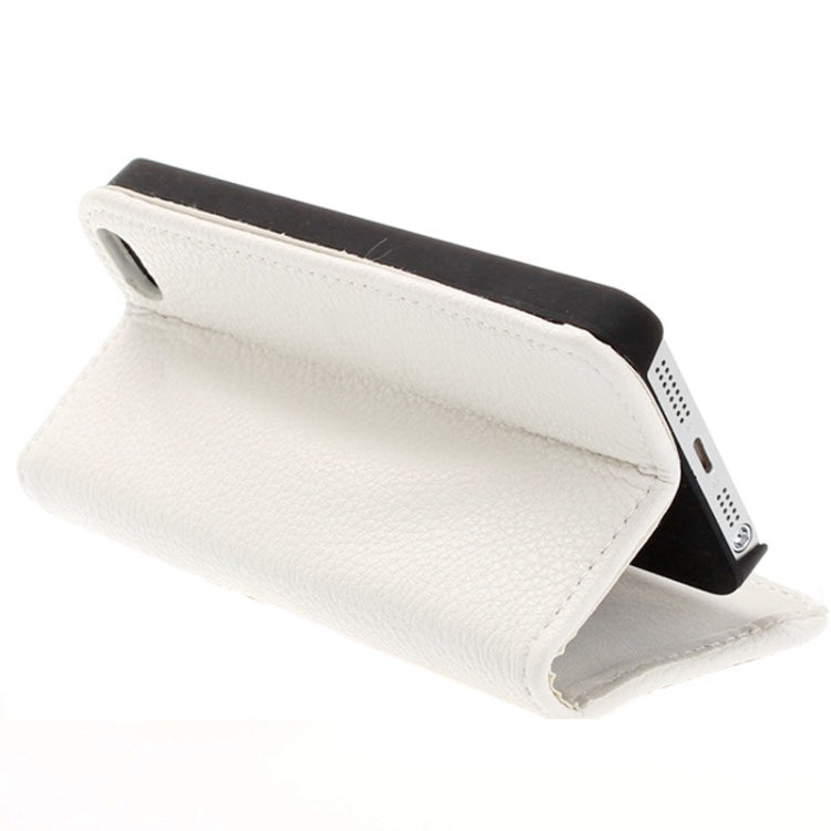 DIY 3D Swan Diamond Encrusted Leather Case with Credit Card Slots & Holder for iPhone 5 & 5s & SE & SE (White)
