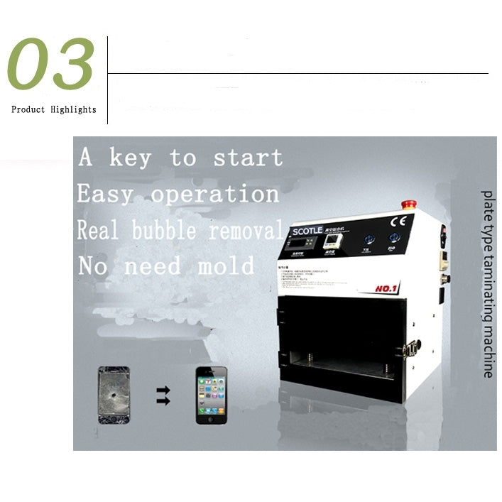 Scotle Phone Repair Machine OCA Vacuum Laminating Machine LCD Laminator Machine for iPhone / Samsung / HTC / Sony etc.