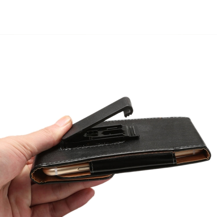 4.0 Inch Universal Lambskin Texture Vertical Flip Leather Case / Waist Bag with Rotatable Back Splint for iPhone 5 & 5s & SE & SE