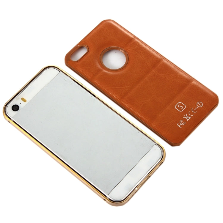 Separable Leather Case Back Shell Cover for iPhone 5