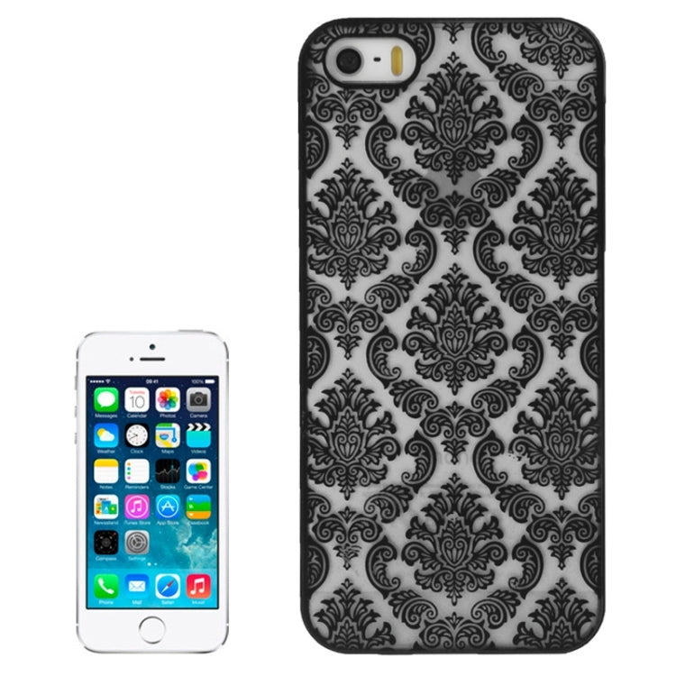 Retro Palace Embossed Flowers Pattern Protective Hard Case for iPhone 5 & 5S & SE