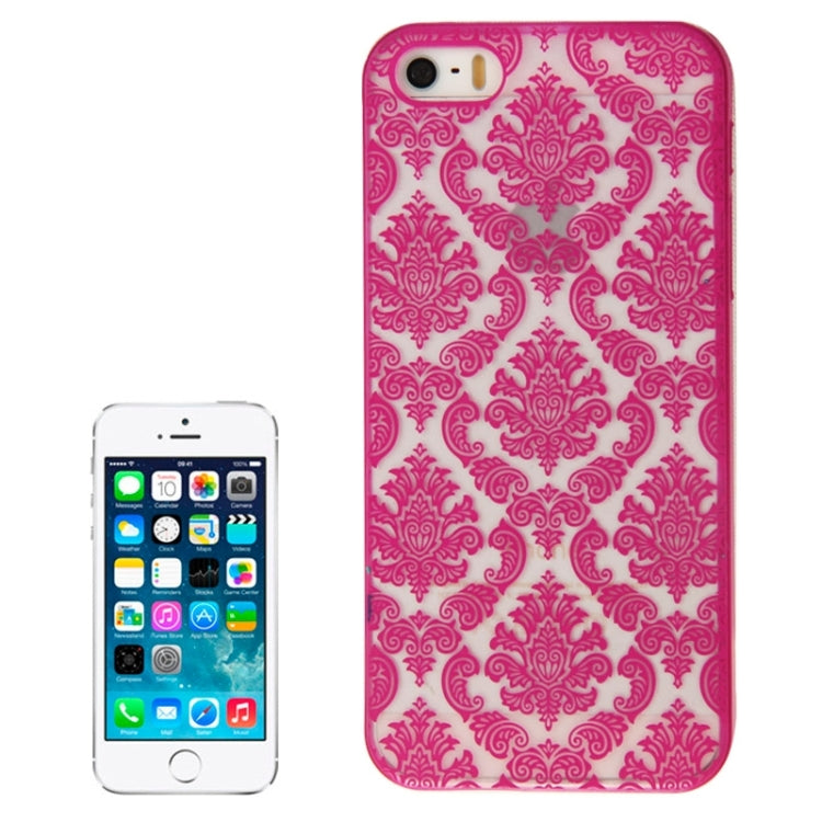Retro Palace Embossed Flowers Pattern Protective Hard Case for iPhone 5 & 5S & SE
