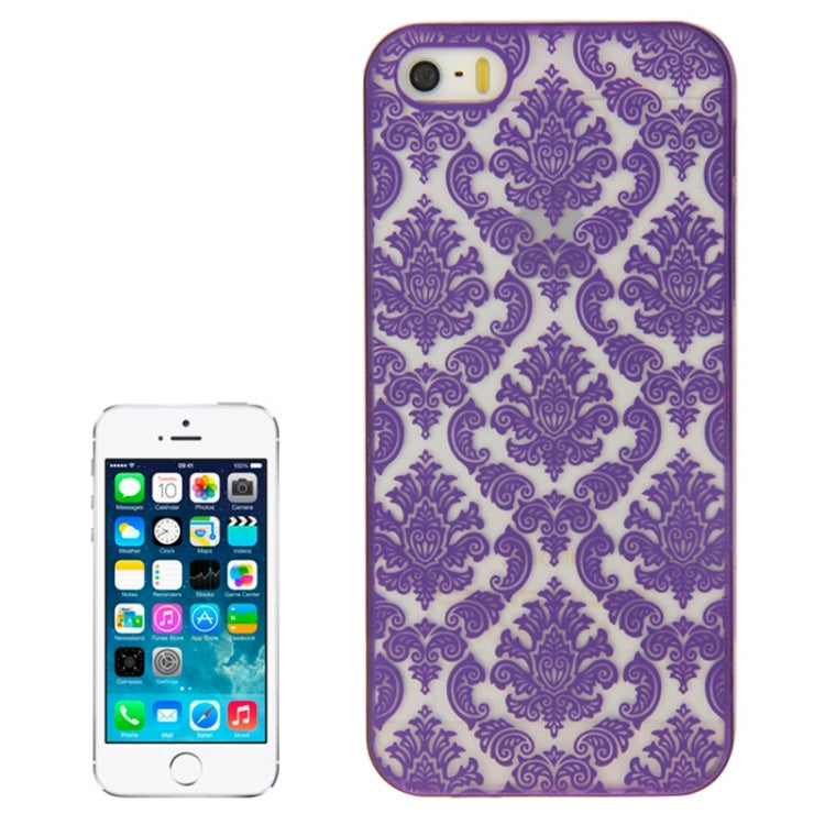 Retro Palace Embossed Flowers Pattern Protective Hard Case for iPhone 5 & 5S & SE
