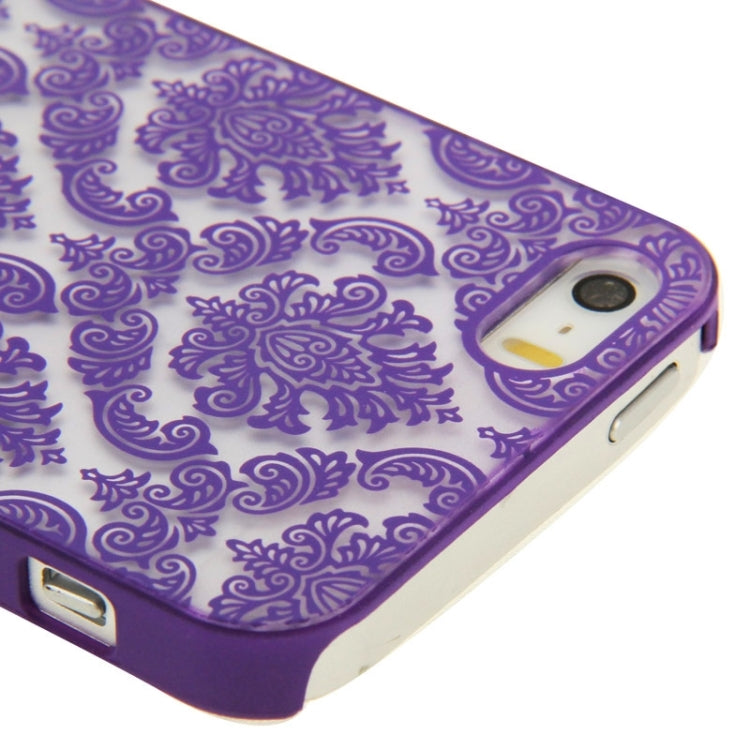 Retro Palace Embossed Flowers Pattern Protective Hard Case for iPhone 5 & 5S & SE