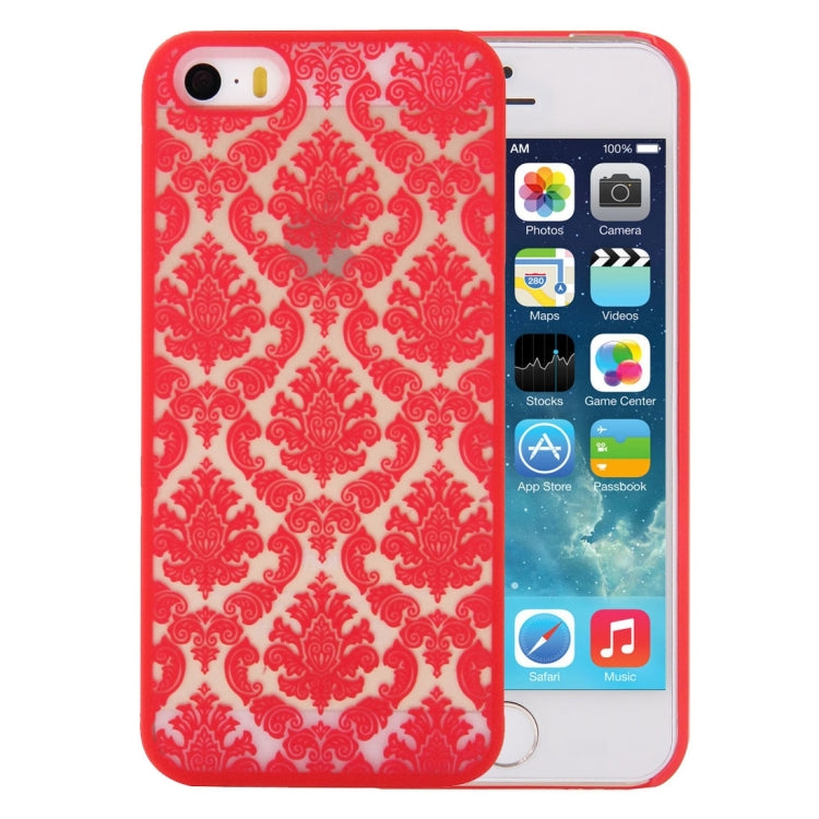 Retro Palace Embossed Flowers Pattern Protective Hard Case for iPhone 5 & 5S & SE