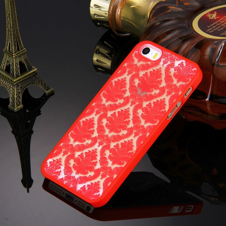 Retro Palace Embossed Flowers Pattern Protective Hard Case for iPhone 5 & 5S & SE