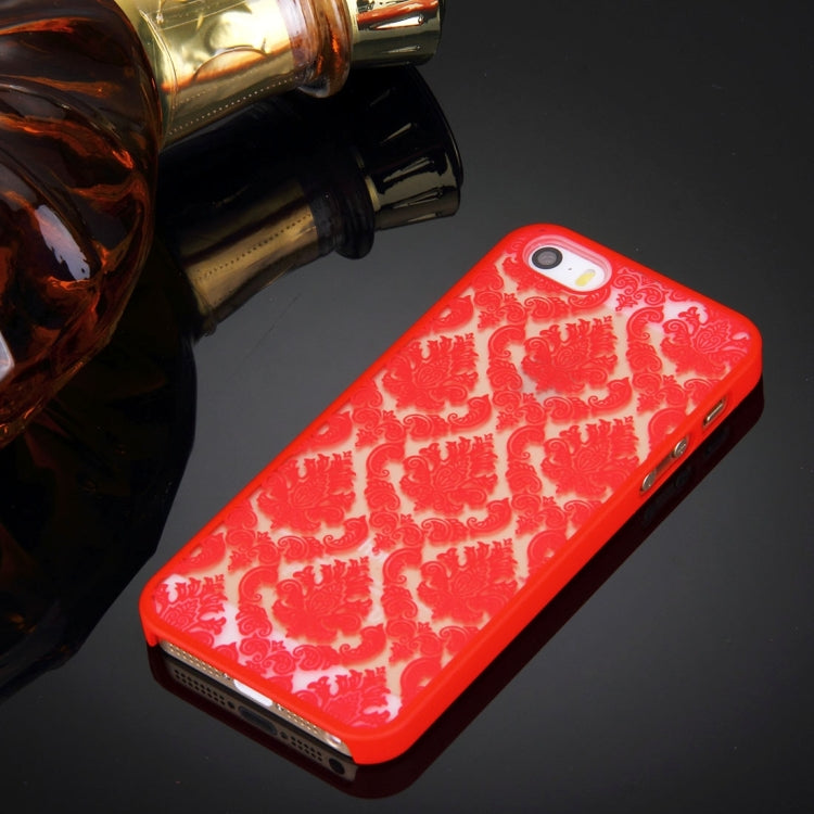 Retro Palace Embossed Flowers Pattern Protective Hard Case for iPhone 5 & 5S & SE