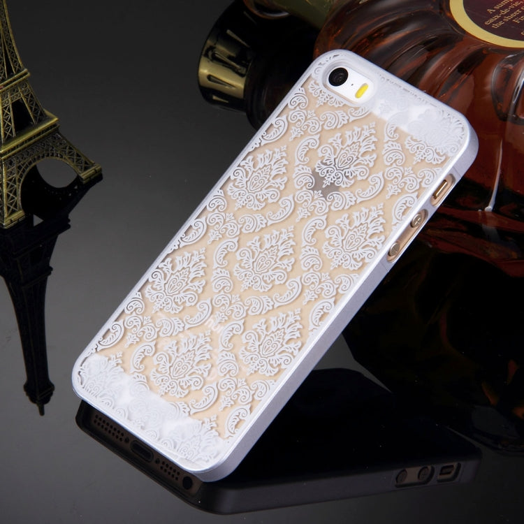 Retro Palace Embossed Flowers Pattern Protective Hard Case for iPhone 5 & 5S & SE