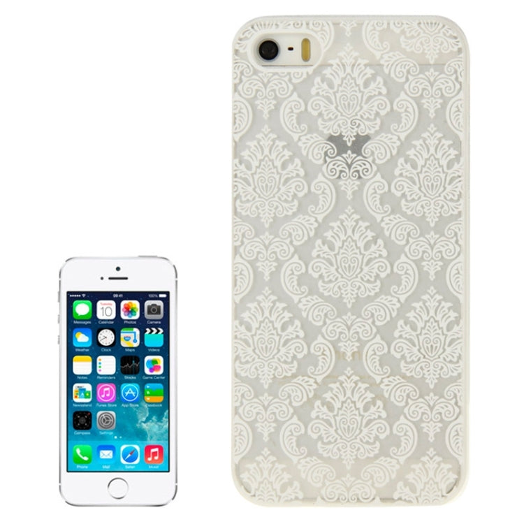 Retro Palace Embossed Flowers Pattern Protective Hard Case for iPhone 5 & 5S & SE