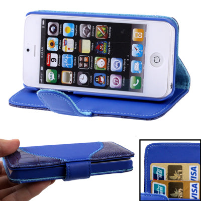 Leather Case with Credit Card Slots & Holder for iPhone 5
