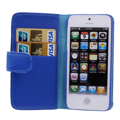Leather Case with Credit Card Slots & Holder for iPhone 5