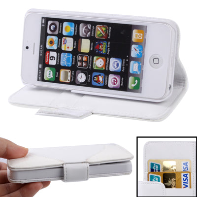 Leather Case with Credit Card Slots & Holder for iPhone 5