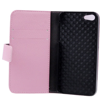 Litchi Texture Leather Case with Credit Card Slots & Holder for iPhone 5