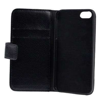 Litchi Texture Leather Case with Credit Card Slots & Holder for iPhone 5
