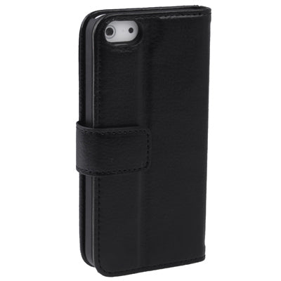 Litchi Texture Leather Case with Credit Card Slots & Holder for iPhone 5