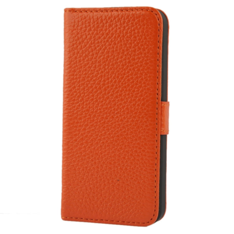 Litchi Texture Flip Top-grain Genuine Leather Case for iPhone 5 & 5s & SE & SE