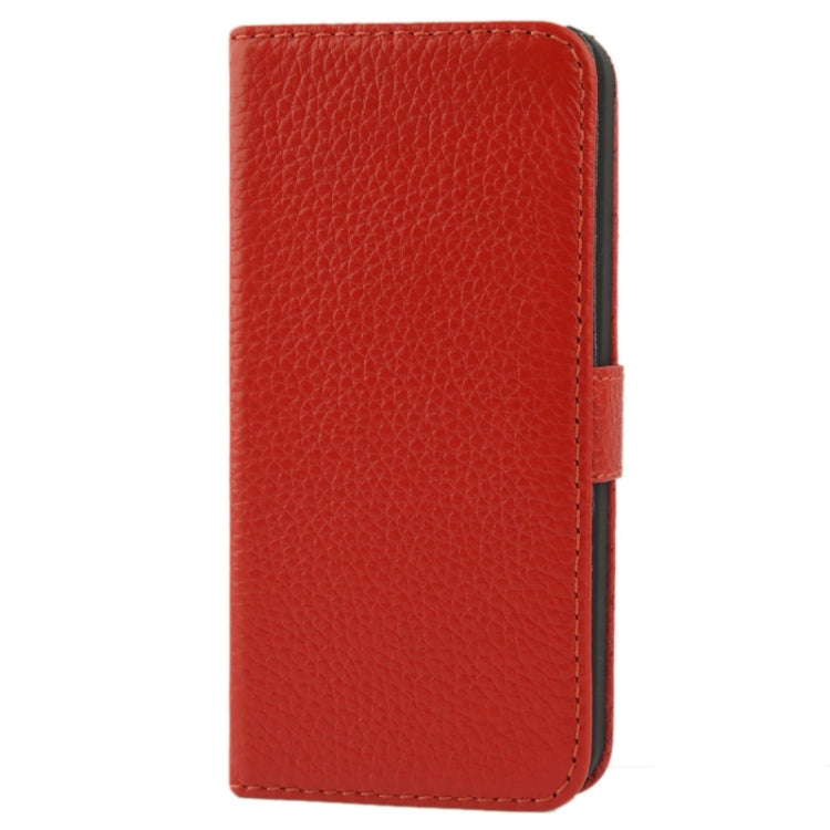 Litchi Texture Flip Top-grain Genuine Leather Case for iPhone 5 & 5s & SE & SE