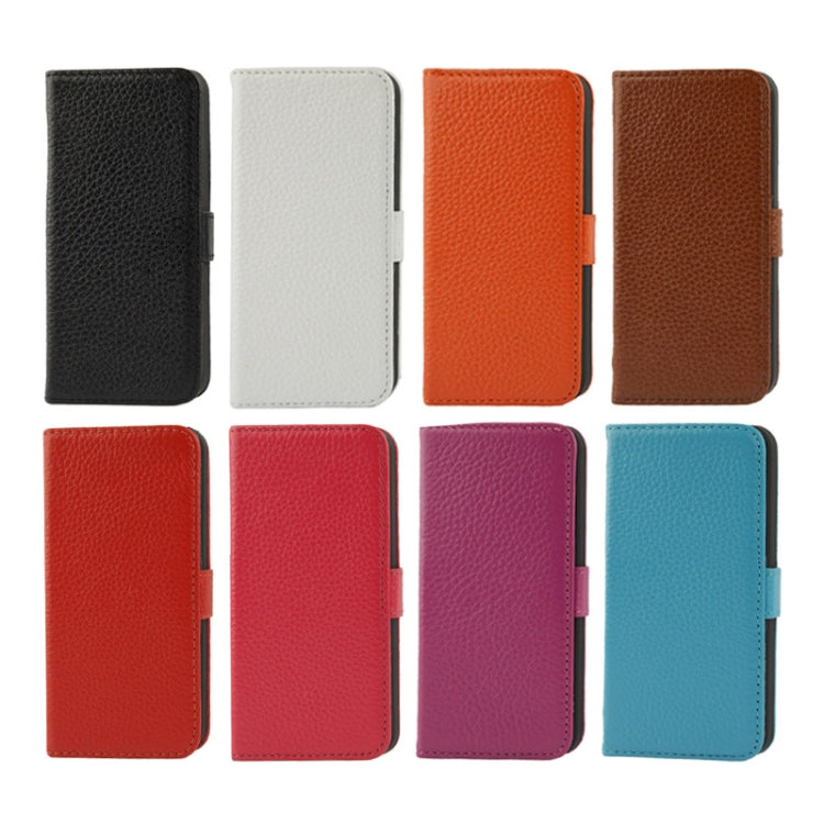 Litchi Texture Flip Top-grain Genuine Leather Case for iPhone 5 & 5s & SE & SE