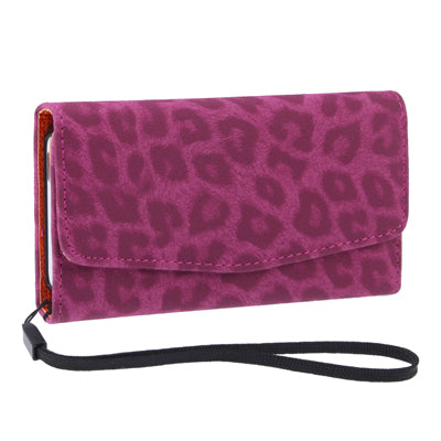 Leopard Texture Leather Case with Credit Card Slot & Lanyard for iPhone 5