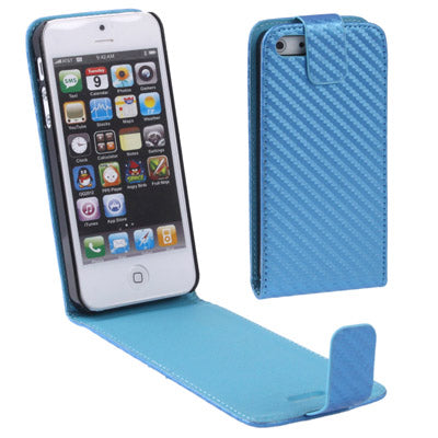 Carbon Fiber Texture Leather Case for iPhone 5 & 5s & SE & SE