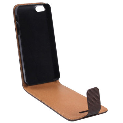 Carbon Fiber Texture Leather Case for iPhone 5 & 5s & SE & SE