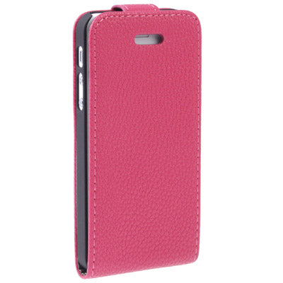 Litchi Texture Leather Case with Holder for iPhone 5 & 5s & SE & SE (Magenta)