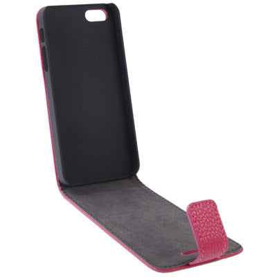 Litchi Texture Leather Case with Holder for iPhone 5 & 5s & SE & SE (Magenta)
