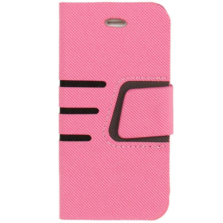 Twill Magnetic Clasp Flip Leather Case with Credit Slot for iPhone 5 & 5s & SE & SE