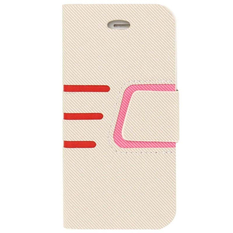 Twill Magnetic Clasp Flip Leather Case with Credit Slot for iPhone 5 & 5s & SE & SE