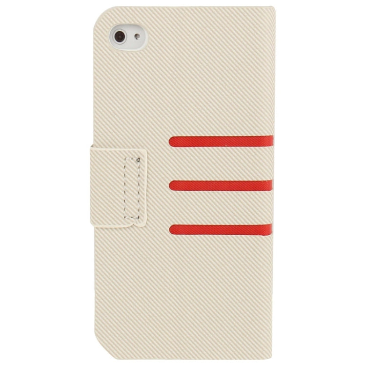 Twill Magnetic Clasp Flip Leather Case with Credit Slot for iPhone 5 & 5s & SE & SE