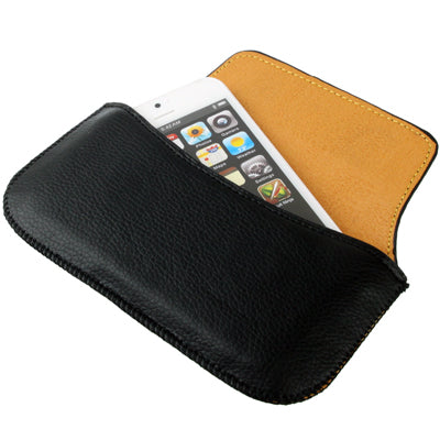 Leather Belt Case Bag for iPhone 5  & 5S, iPhone 4/4S , Galaxy S IV mini / i9190 (Black)