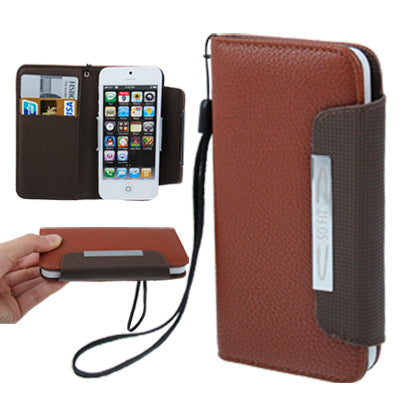 Litchi Texture Horizontal Flip Leather Case with Credit Card Slots for iPhone 5 & 5s & SE & SE