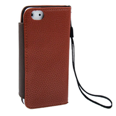 Litchi Texture Horizontal Flip Leather Case with Credit Card Slots for iPhone 5 & 5s & SE & SE
