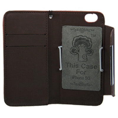 Litchi Texture Horizontal Flip Leather Case with Credit Card Slots for iPhone 5 & 5s & SE & SE
