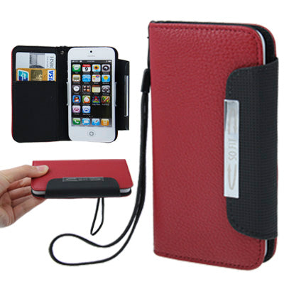 Litchi Texture Horizontal Flip Leather Case with Credit Card Slots for iPhone 5 & 5s & SE & SE