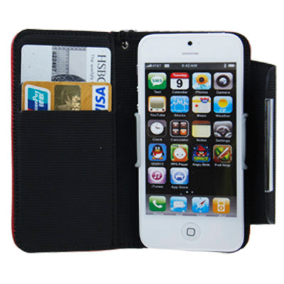 Litchi Texture Horizontal Flip Leather Case with Credit Card Slots for iPhone 5 & 5s & SE & SE