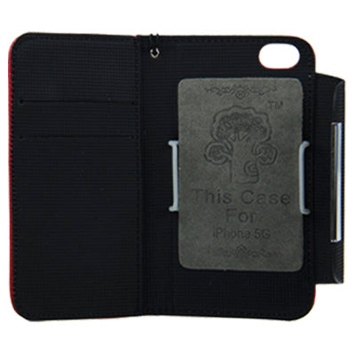 Litchi Texture Horizontal Flip Leather Case with Credit Card Slots for iPhone 5 & 5s & SE & SE