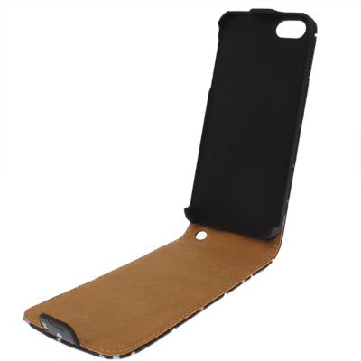 Diamond Flower Texture Up and Down Open Flip Leather Case for iPhone 5 & 5s & SE & SE