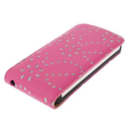 Diamond Flower Texture Up and Down Open Flip Leather Case for iPhone 5 & 5s & SE & SE