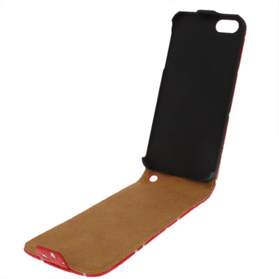 Diamond Flower Texture Up and Down Open Flip Leather Case for iPhone 5 & 5s & SE & SE