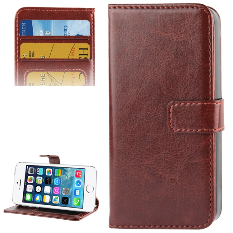 Flip Leather Case with Card Slots & Holder for iPhone 5 & 5s & SE & SE