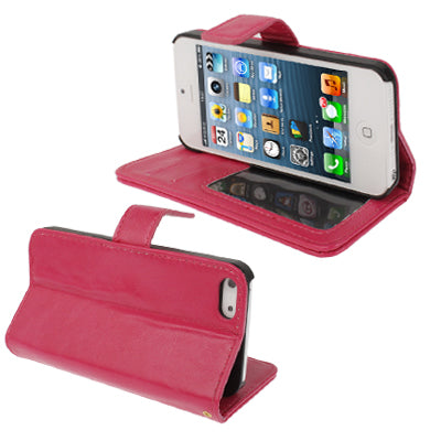 Flip Leather Case with Card Slots & Holder for iPhone 5 & 5s & SE & SE