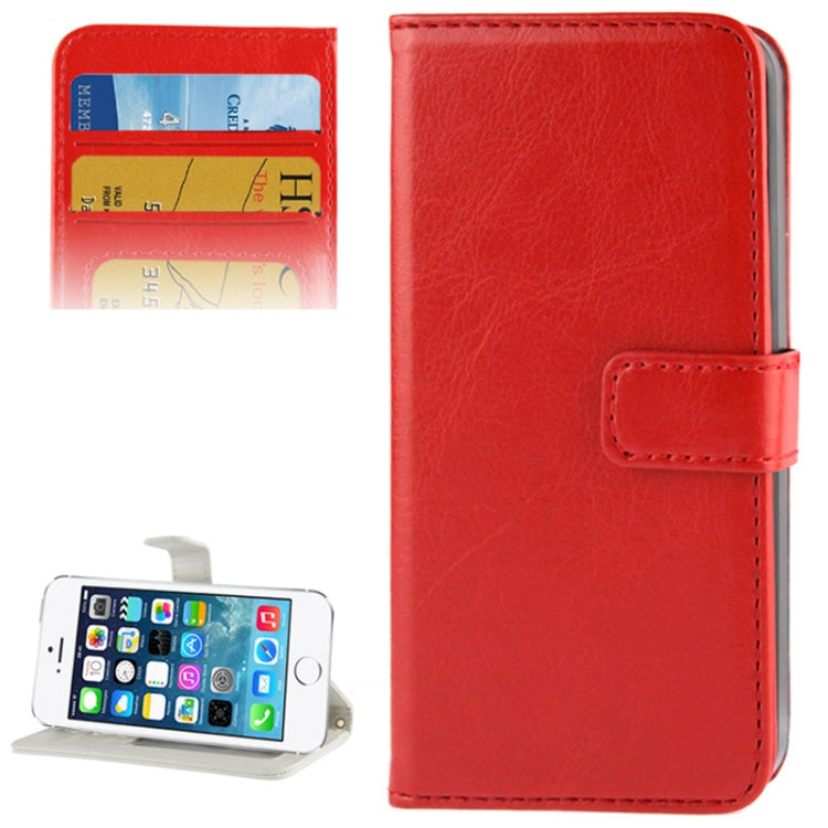 Flip Leather Case with Card Slots & Holder for iPhone 5 & 5s & SE & SE