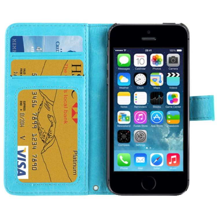 Flip Leather Case with Card Slots & Holder for iPhone 5 & 5s & SE & SE