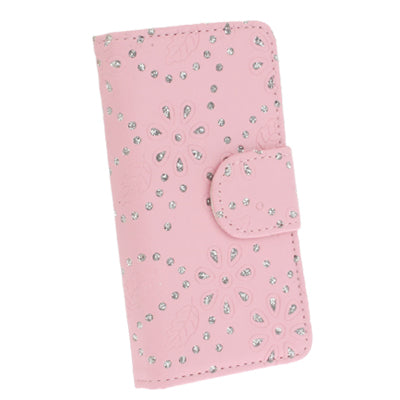 Diamond Flower Texture Flip Leather Case for iPhone 5 & 5s & SE & SE