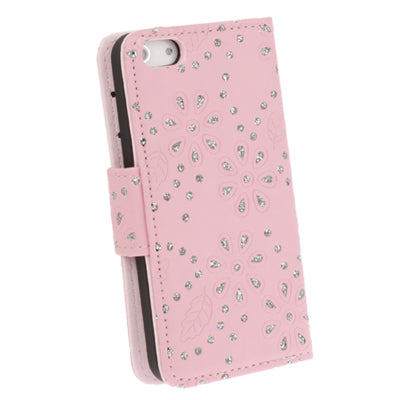 Diamond Flower Texture Flip Leather Case for iPhone 5 & 5s & SE & SE
