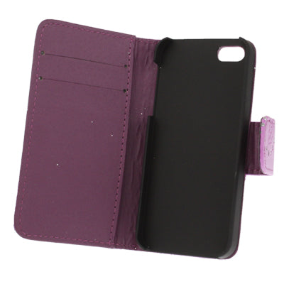 Diamond Flower Texture Flip Leather Case for iPhone 5 & 5s & SE & SE