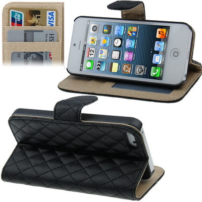 Horizontal Flip Soft Leather Case with Credit Card Slots & Holder for iPhone 5 & 5s & SE & SE